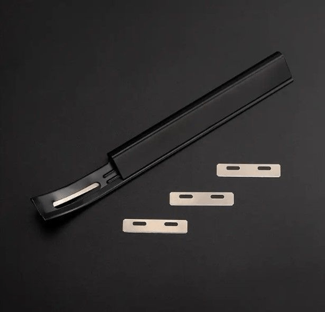 Ensemble 1 Outil et 3 lames de biseautage noir