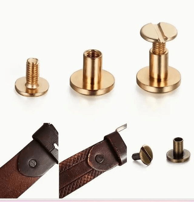 15 Rivets à visser en argent de 6mm
