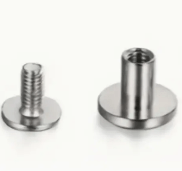 15 Rivets à visser en argent de 6mm