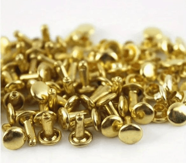 15 Rivets à frapper Métalliques à double capuchon Couleur argent 12mmx12mm