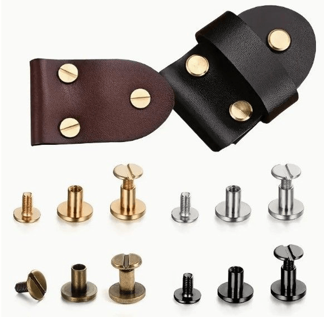 15 Rivets à visser en argent de 6mm
