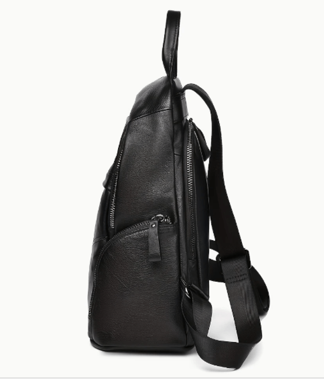 Sac à dos noir en cuir