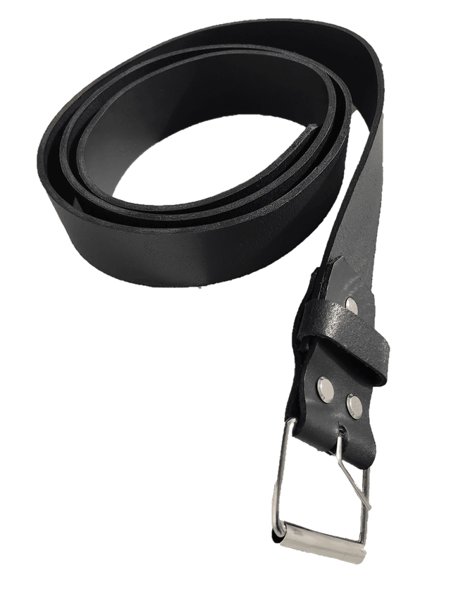 CEINTURE CUIR NOIR FAIT MAIN